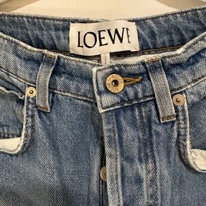 Loewe Jeans! Amazing wash and raw hem detail.
